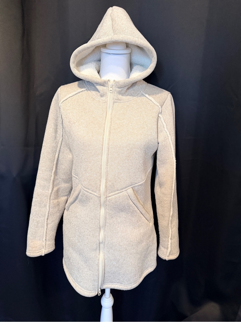 Avalanche Cream Hooded Zip Coat (0017)
